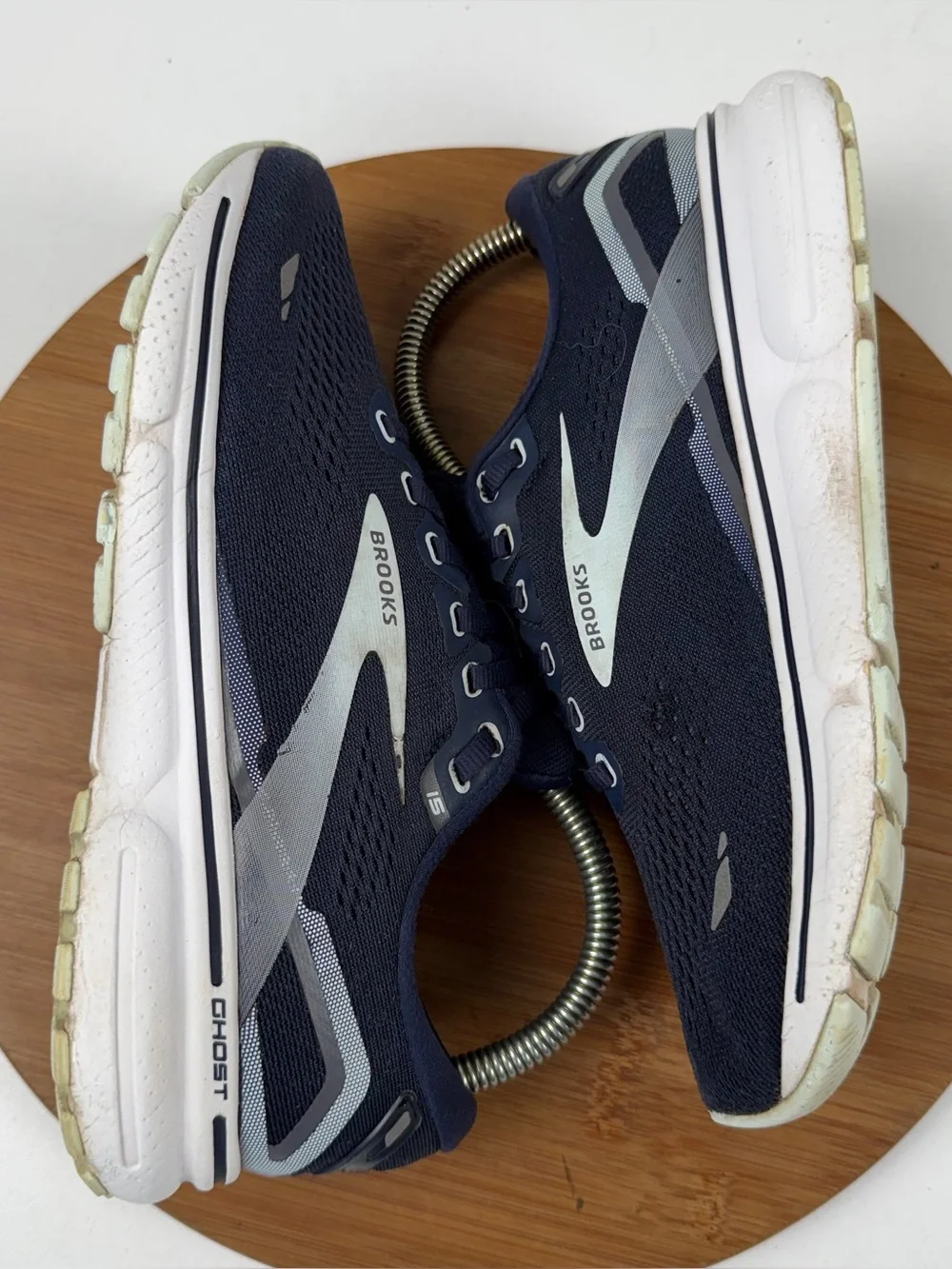 Brooks Ghost 15 Men’s Navy and Gray Running Sneakers